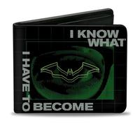Bi-Fold Wallet The Batman Movie Riddler I KNOW WHAT I HAVE TO BECOME Black/Green
