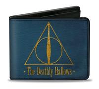 Bi-Fold Wallet THE DEATHLY HALLOWS Symbol Blue/Gold