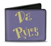 Bi-Fold Wallet The Fairly OddParent DA RULES Book Lavender/Yellow