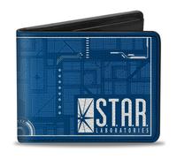 Bi-Fold Wallet The Flash STAR LABORATORIES Circuitry Blues/White