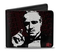 Bi-Fold Wallet The Godfather Vito Corleone THE DON LOYALTY HONOR FAMILY Black/Wh