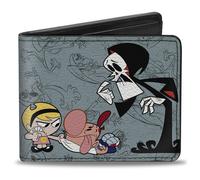 Bi-Fold Wallet The Grim Adventures of Billy & Mandy Group Pose and Grim Sketches