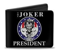 Bi-Fold Wallet THE JOKER FOR PRESIDENT Seal Black/White/Blue/Red