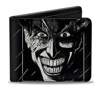 Bi-Fold Wallet THE JOKER Smiling Face Sketch Black/White