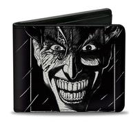 Bi-Fold Wallet THE JOKER Smiling Face Sketch Black/White