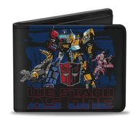 Bi-Fold Wallet Transformers Autobots WE STAND AS ONE Group Pose Black/Blue/Red
