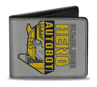 Bi-Fold Wallet Transformers BUMBLEBEE ON A MISSION and Sports Car Gray