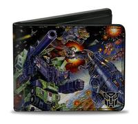 Bi-Fold Wallet Transformers Constructicon Devastator Dinobots Battle Scene