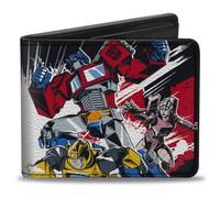 Bi-Fold Wallet Transformers Decepticon and Autobots Battle Black/White