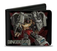 Bi-Fold Wallet Transformers DINOBOTS Grimlock/Snarl/Swoop/Sludge/Slag Panels Bla