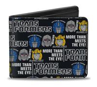 Bi-Fold Wallet TRANSFORMERS MORE THAN MEETS THE EYE Character Trio Black/White