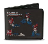 Bi-Fold Wallet TRANSFORMERS Optimus Prime and Megatron Conversion Scenes Black