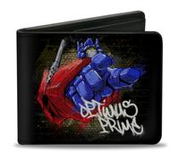 Bi-Fold Wallet Transformers OPTIMUS PRIME Pointing Pose/Tag Black