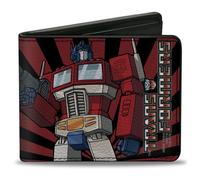 Bi-Fold Wallet TRANSFORMERS Optimus Prime Pose and Semi Truck Rays Black/Red