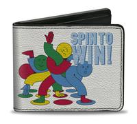 Bi-Fold Wallet Twister SPIN TO WIN Group Pose White/Blues/Multi Color