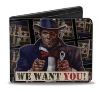 Bi-Fold Wallet Uncle Two-Face WE WANT YOU/VOTE DENT Poster Blocks