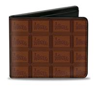 Bi-Fold Wallet Willy Wonka and the Chocolate Factory WONKA Bar Blocks Browns