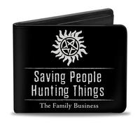 Bi-Fold Wallet Winchster Pentagram SAVING PEOPLE HUNTING THINGS-THE FAMILY BUSIN
