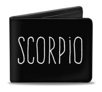 Bi-Fold Wallet Zodiac SCORPIO/Symbol Black/White