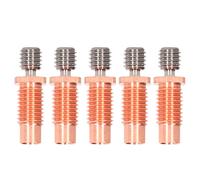 Bi-Metal Heatbreak, 5 Pezzi Bi-Metal Throat M6 M7 Thread Tubetto per Gola Resistente Alle Alte Temperature per Stampante 3D, Accessori per Stampante 3D