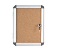 Bi-Office Bacheca Enclore, Superficie In Sughero, Bacheca Con Anta Battente Per Interni in Alluminio, Verticale 1 x A4
