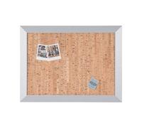 Bi-Office, Bacheca Kamashi, Lavagna In Sughero Decorativo, Cornice Argento MDF, 60x45cm