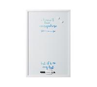 Bi-Office, Bacheca Mongolfiera "We Travel Not To Escape Life But For Life Not To Escape Us" Magnetica Cancella bile a Secco, Cornice Bianca MDF, 40x60cm