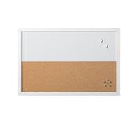 Bi-Office, Combinazione di Elementi Lavagna e Bacheca, Magnetica Cancellabile a Secco/Sughero, Cornice Bianca MDF, 60x40cm