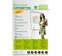 Bi-Office FL0325003, Earth-It Blocco di Carta Riciclata Per Portablocco, Euro Forato con 6 Fori Standard, 20 Fogli Per Lavagna da 70 g/mq