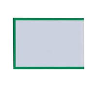 Bi-Office Cornice Espositiva A4, Adesiva con Pannello Frontale a Chiusura Adesiva, Confezione da 5 Pezzi, Colore Verde