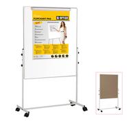 BI-OFFICE - EA6048075 - Lavagna Duo a doppia superficie (bianca-sughero) - 100 x 100 cm - Bi-Office - 83320 - Conf. da 1 Pz. - EA6048075