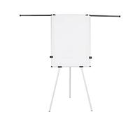 Bi-Office Earth Kyoto Lavagna Portablocco Treppiede, Con Rotolo Di Carta, Con Bracci Estensibili, 70 x 100 cm (formato euro), Superficie Magnetica e Cancellabile A Secco, Cornice In Alluminio