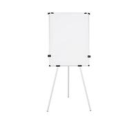 Bi-Office Earth Kyoto Lavagna Portablocco Treppiede, Con Rotolo Di Carta, Superficie Non-Magnetico, Con Bracci Estensibili, 70 x 100 cm, Superficie Cancellabile A Secco, Cornice In Alluminio