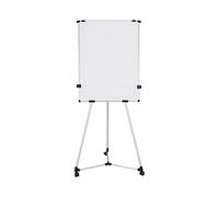 Bi-Office Earth Kyoto Lavagna Portablocco Treppiede, Con Rotolo Di Carta, Superficie Non-Magnetico, Con Bracci Estensibili, 70 x 100 cm, Superficie Cancellabile A Secco, Cornice In Alluminio