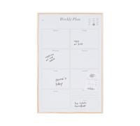 Bi-Office Earth New Basic Planner Magnetico Settimanale, 40x60 cm, Superficie Stampata in Acciaio Laccato, Cornice in Pino PEFC
