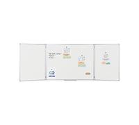 Bi-Office Earth Trio - Lavagna Magnetica Pieghevole Maya , Dimensioni Da Aperta 240 x 90 cm, Da Chiusa 120 x 90 cm