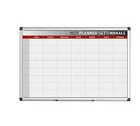 Planner magnetico settimanale - 90x60 cm - silver - Bi-Office