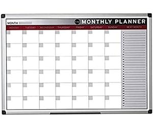Bi-Office GA0336790 - Planner Mensile Magnetico, 900 x 600 mm, Multicolore