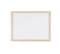 Bi-Office Lavagna Bianca Budget Con Cornice In Legno, Superficie Speciale Cancellabile A Secco, 400 x 300 mm