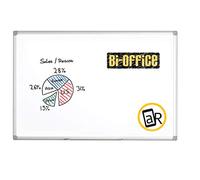 Bi-Office Lavagna Bianca Maya, Con Cornice In Alluminio, Superficie Cancellabile A Secco Non Magnetica, 105 x 75 cm