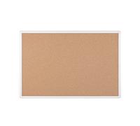 Bi-Office Lavagna In Sughero Biocote Con Protezione Anti-Microbica, Cornice In Alluminio Anodizzato Bianco, 90x60cm