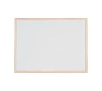 Bi-Office Lavagna Magnetica Bianca Basic Con Cornice In Legno, Superficie Speciale Cancellabile A Secco, 900 x 600 mm