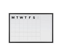 Bi-Office Lavagna Planner Mensile, Lavagna Magnetica e Cancellabile a Secco, Cornice in Nero, 90 x 60 cm