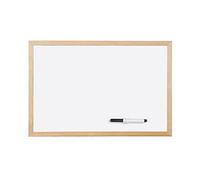 Bi-Office MP03001010 Budget - Lavagna con Cornice In Legno, 600 x 400 mm, Bianco
