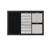 Bi-Office MX03402169 Combo Organiser con Planner Settimanale e Messaggi, 60x40, Nero/Argento