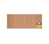 Bi-Office Outsize Bacheca in Sughero, 240 x 100 cm, superficie in sughero, cornice in alluminio
