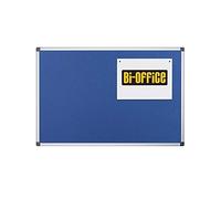 Bi-Office Pannello In Feltro Maya Con Cornice In Alluminio, Bacheca Con Superficie Di Feltro Liscia Blu, 105 x 75 cm