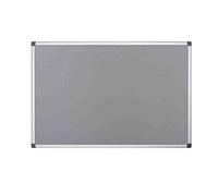Bi-Office Pannello In Feltro Maya Con Cornice In Alluminio, Bacheca Con Superficie Di Feltro Liscia Grigio, 60 x 45 cm