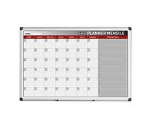 Planner magnetico mensile - 90x60 cm - silver - Bi-Office