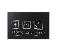 Bi-Office Lavagnetta promemoria nera per gesso PM34011615 - Cornice legno pino 885 x 585 mm